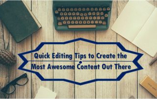 quick editing tips