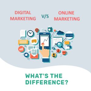 difference between digital and online marketing