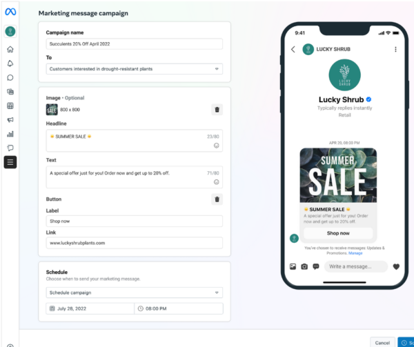 New Feature: Marketing Messages from Meta Business Suite